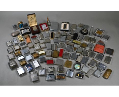 A large quantity of vintage and later cigarette lighters including Calibri, Beacon, Penguin, Broadfield etc