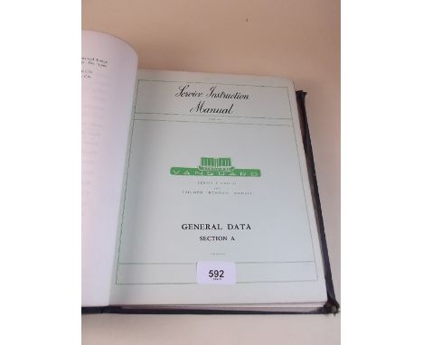 A Vanguard service instruction manual and Triumph 'Renown' models