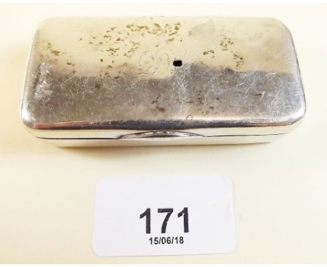 A Georgian silver rectangular snuff box, London 1799, 55.5g