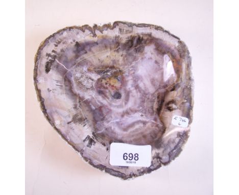 A fossilised wooden trinket bowl from Brazil