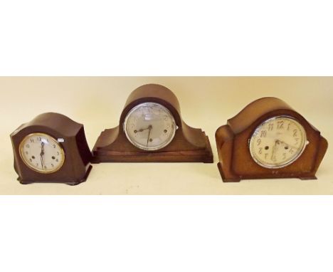 A Smiths Enfield bakelite 8 day striking clock and two other vintage mantel clocks