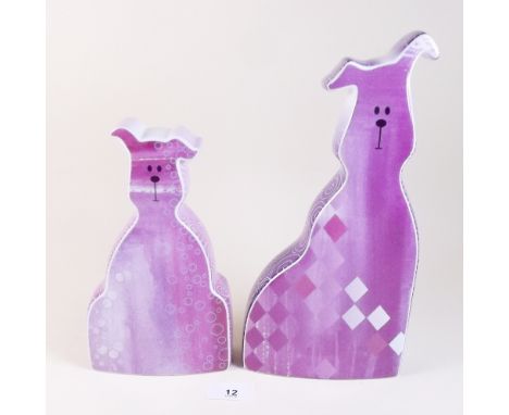 Two Royal Worcester 'Flat Mates' figures 'Hector and Bella' boxed