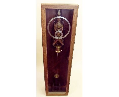 A modern hand built regulator wall clock with visible escapement - made by Admiralty Scientist Walter Stamp who invented the 