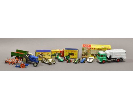 Dinky 978 Refuse wagon matt green cab with plastic hubs, 241 Lotus racing car (both E boxes G-E); Matchbox Yesteryears Y1 All