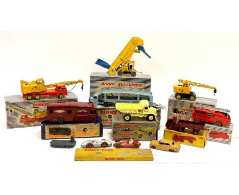 971 Coles mobile crane, 972 Lorry mounted crane, 965 Euclid dumper, 964 Elevator loader, 982 Pullmore car transporter pale ca
