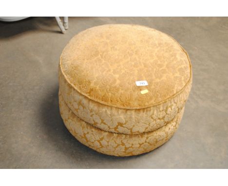 A floral patterned Dralon upholstered pouffe