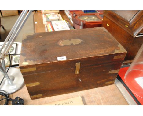 A brass bound trunk
