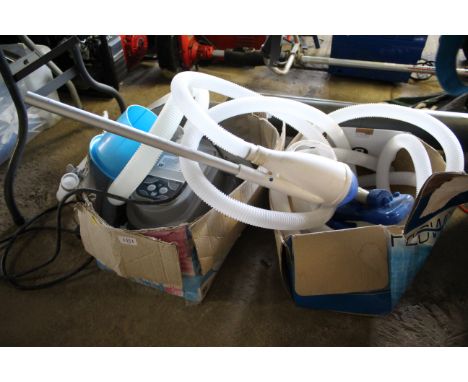 A Bestway pool heater and tools etc.