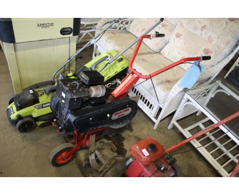 A Merry Tiller Cadet petrol rotavator with Briggs and Stratton 3HP engine
