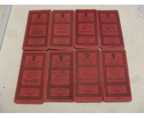 SURVEY OF IRELAND (ORDNANCE SURVEY).19 linen backed folding maps surveyed 1838-39 now 1905, orig bds, Ordnance Survey Office,