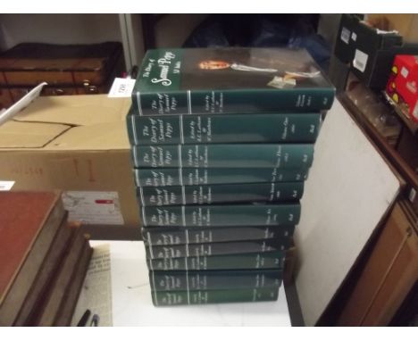 SAMUEL PEPYS. "The Diary." Eleven vols comp, orig cl, dj, 1973-1983 vg