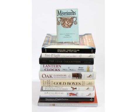 A collection of antiques related reference books, Victor Chinnery, Oak Furniture and the British Tradition, Brian Loomes, Lan