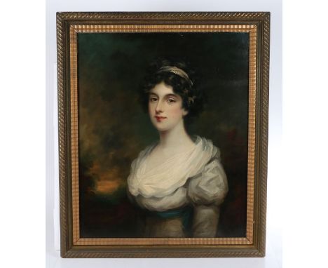 English School (19th Century) Portrait of a Lady oil on canvas 75 x 61cm (29.5" x 24")