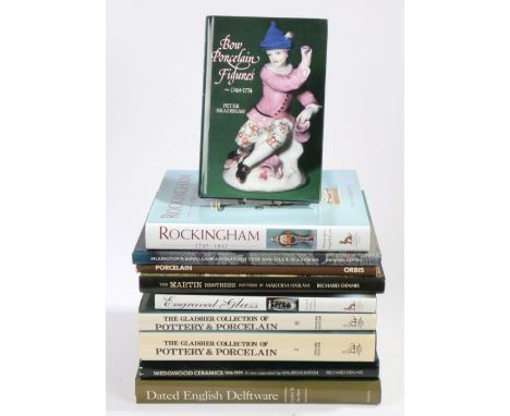 A collection of pottery and porcelain related reference books, Lipski &amp; Archer, Dated English Delftware, Maureen Batkin, 