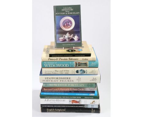 A collection of porcelain related books, Chas F C Luxmoore English Saltglazed Earthenware, Simon Spero Worcester porcelain Th