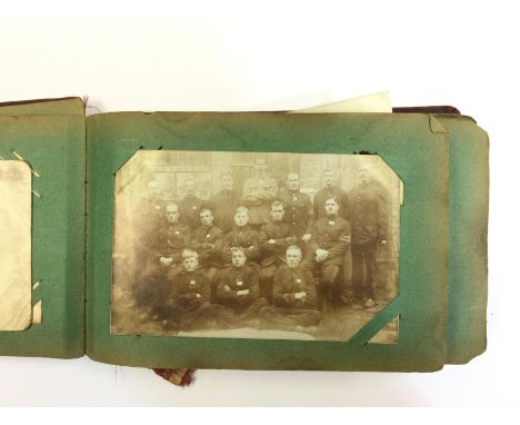 WW1 British PoW's Photograph Album belonging to Private Harry Stead, Kings Own Yorkshire Light Infantry. Contained in a perio