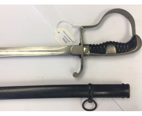 WW2 Third Reich NCO's Dove Head Sword. 765mm long single edged blade by "WKC". No grip wire. Complete with scabbard. Overall 