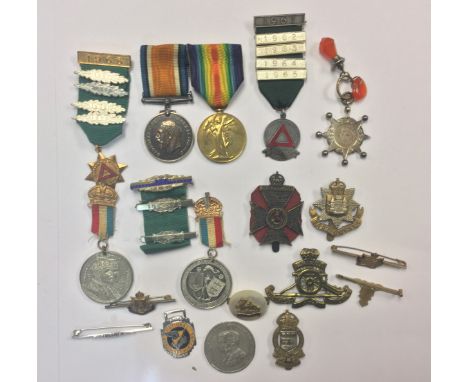WW1 British War Medal and Victory Medal to G57999 Pte JFG Shubrook, Middlesex Regt. Complete with original ribbons mounted on