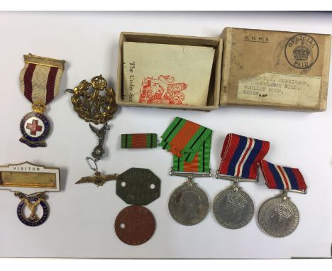 WW2 British WAAF Medal group consisting of Defence Medal and War, in box with slip to 2055531 G Hopkinson WAAF. Along with an