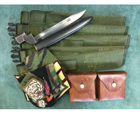 British No9 MK1 Bayonet with 20cm long fullered single edged blade dated 1949 complete with scabbard: British SA80 Bayonet Sc
