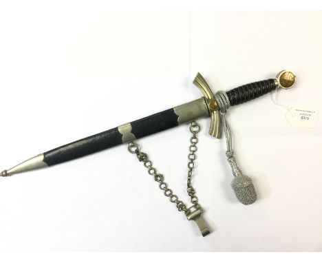 WW2 Third Reich 1st pattern Luftwaffe Fliegerdolch Officers dagger. 31cm long double edged blade by "SMF, Solingen". Also mar