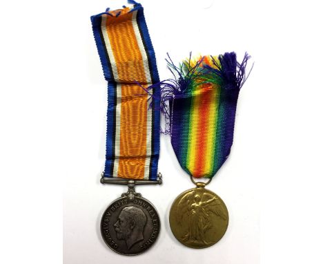 WW1 British War Medal complete with ribbon to 240422 Pte J Fletcher, W York R (The " F " to Fletcher is partly erased): Victo