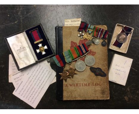 WW2 British RAF Medal group to Flight Lieutenant Vivian Phillips DSO. The medal group consists of his Distinguished Service O