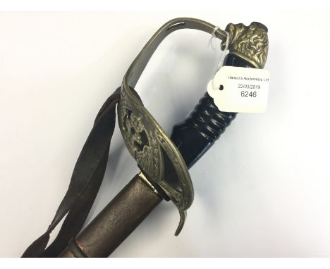 Imperial Bulgarian Officers Sword with 84cm long pipe backed maker marked blade by "Weyersburg, Kirschbaum &amp; Cie, Solinge