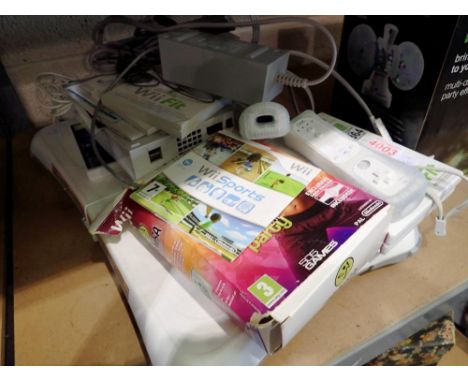 Wii fitness suite and accessories. All electrical items in this lot have been PAT tested for safety and have passed. This doe
