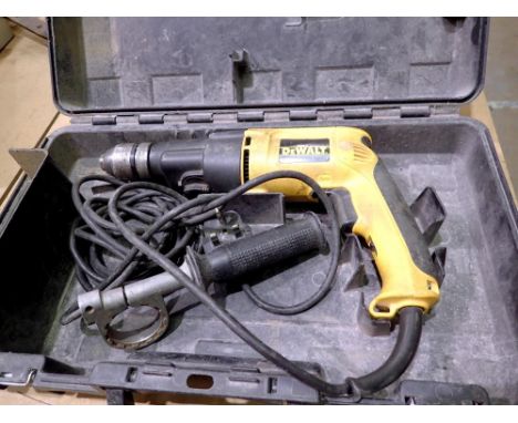 Dewalt hardcase and DW505KS-GB corded drill. All electrical items in this lot have been PAT tested for safety and have passed