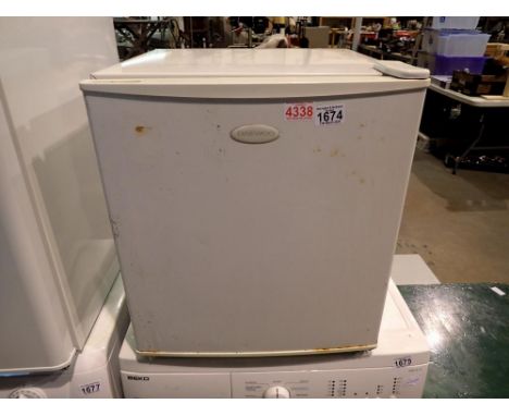Daewood countertop fridge. All electrical items in this lot have been PAT tested for safety and have passed. This does not co