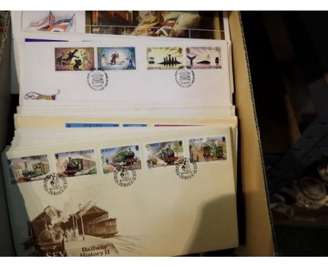 Quantity of first day covers, Isle of Man, Jersey, Guernsey and England. Not available for in-house P&amp;P 