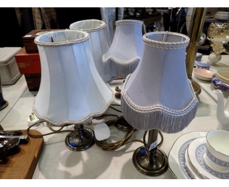 Four electrical lamps. All electrical items in this lot have been PAT tested for safety and have passed. This does not confir