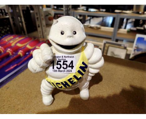 Cast iron Michelin Man. UK P&amp;P Group 2 (£20+VAT for the first lot and £4+VAT for subsequent lots) 