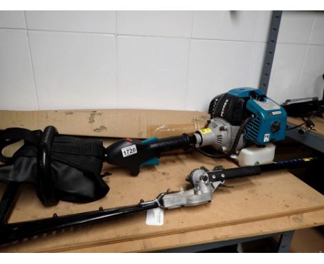 Collection of mixed garden tools to include petrol garden multi tool. Not available for in-house P&amp;P 