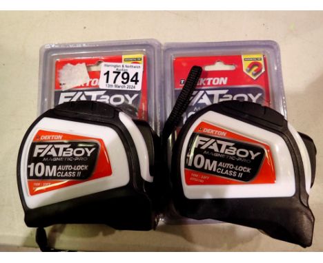 Two Dekton Fatboy tape measurer. UK P&amp;P Group 2 (£20+VAT for the first lot and £4+VAT for subsequent lots) 