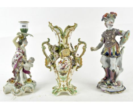 Various items of 18th and 19th century Englisn porcelain: comprising: a figure of Mars, probably Derby, circa 1775, 27 cm hig