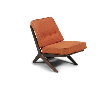 PETER HVIDT A 'MODEL 171' SCISSOR CHAIR, by Peter Hvidt for France and Daverkosen, with original spring upholstered cushions,