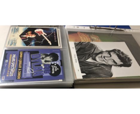 POP AND ROCK PROMOTIONAL PHOTOGRAPHS/POSTCARDS. To include a binder containing approx 75 promotional images, some 8x10" photo