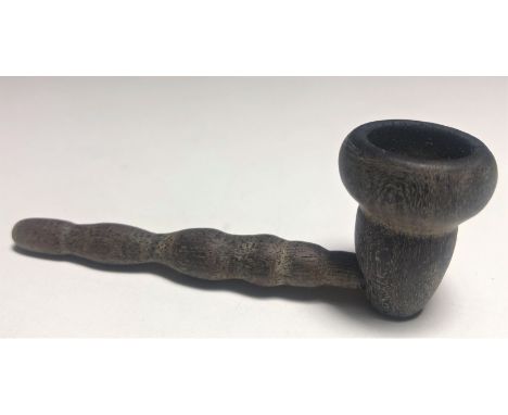 JIMI HENDRIX OWNED AND USED PIPE AND WOODSTOCK RECEIPT. A two part wooden pipe, owned and used by Jimi Hendrix including duri