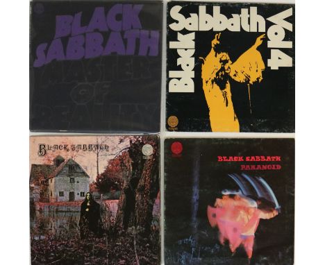 BLACK SABBATH - VERTIGO SWIRL LPs. Killer bundle of 4 x classic Vertigo swirl LPs with overseas pressings as well as original