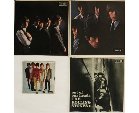 THE ROLLING STONES - EARLY/ORIGINAL UK LPs WITH EP. Very well presented bundle of 3 x early/original UK pressing 60s LPs with