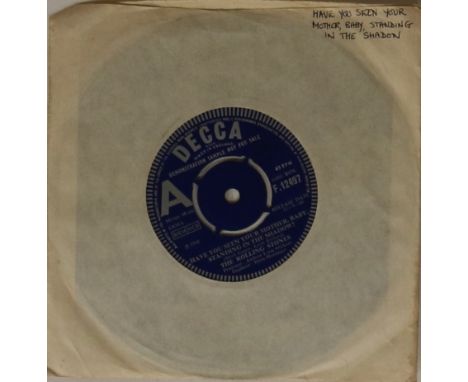 ROLLING STONES HAVE YOU SEEN YOUR MOTHER UK DECCA 7" DEMO SINGLE. A fine example of this rarely seen Rolling Stones demo sing