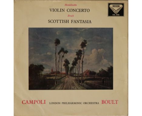 SXL 2026 (ED1) - CAMPOLI - MENDELSSOHN/BRUCH CONCERTO/FANTASIA. The original UK stereo ED1 recording of Alfredo Campoli with 