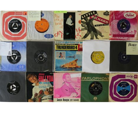 50'S &amp; 60'S ROCK N ROLL, SKIFFLE, DOO WOP, ELVIS ETC 7" SINGLES &amp; EP COLLECTION. Comprising of 46 x 7" &amp; EPs alon