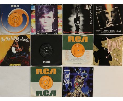 DAVID BOWIE - 7" (WITH DEMOS). Smart pack of 10 x UK 7", 5 of which are demos. These are Fame (RCA 2579 - glossy Ex), Fashion