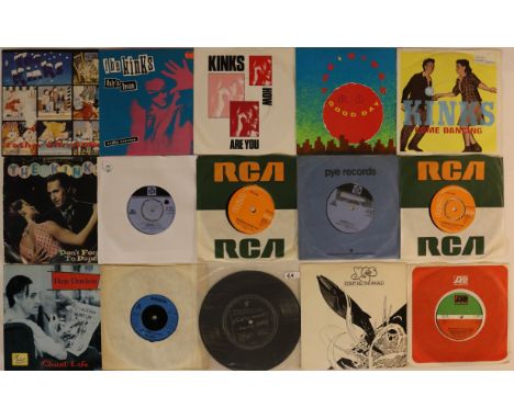 70s / ROCK / POP / SOUL - 7". Stirrin' clean collection of about 245 x 7". Artists/titles include The Kinks (x2), Yes (x4), R