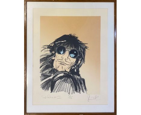 THE ROLLING STONES - RONNIE WOOD. A mounted and framed limited edition print of a work by Ronnie Wood. Titled 'Self Portrait 