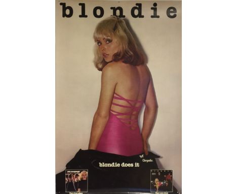BLONDIE PLASTIC LETTERS. An original Chrysalis US poster for Blondie - Plastic Letters (23 x 35", VF with some edge wear, pin
