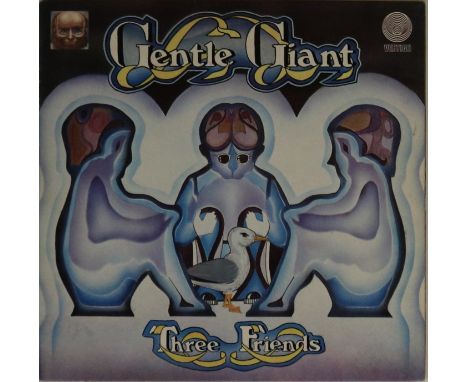 GENTLE GIANT - THREE FRIENDS LP (ORIGINAL UK VERTIGO SWIRL PRESSING - 6360 070). Top copy of the 1972 LP from Gentle Giant (V